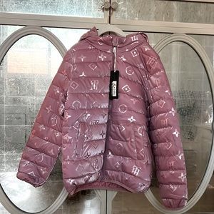 Louis vuitton print Toddler Pink Coat